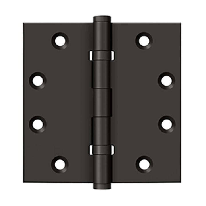 Deltana - 4-1/2" x 4-1/2" Square Hinges, Ball Bearings, Solid Brass Hinges