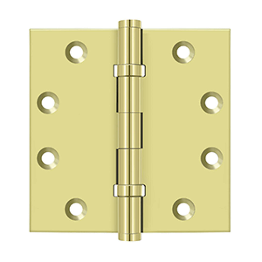 Deltana - 4-1/2" x 4-1/2" Square Hinges, Ball Bearings, Solid Brass Hinges