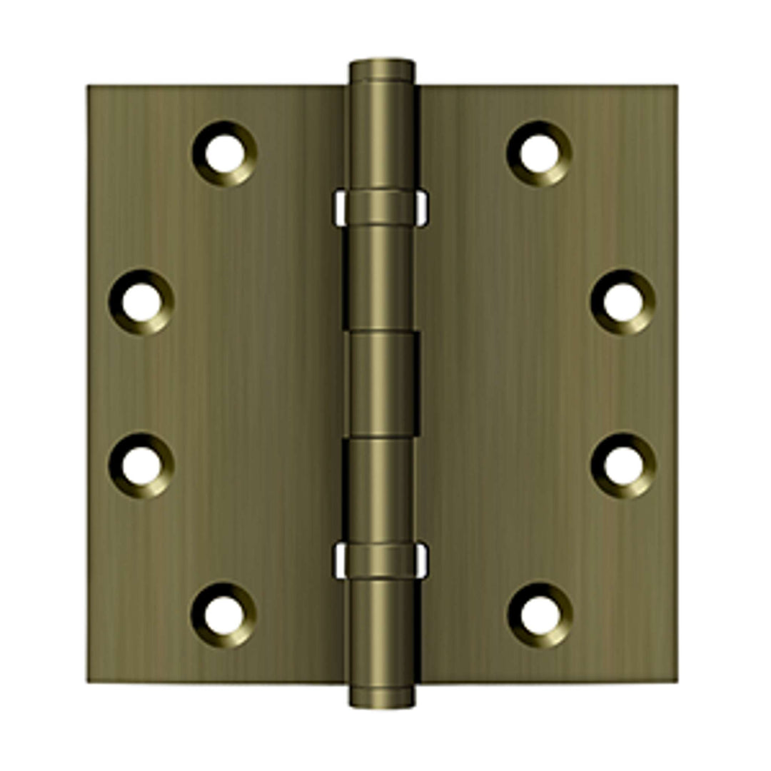 Deltana - 4-1/2" x 4-1/2" Square Hinges, Ball Bearings, Solid Brass Hinges