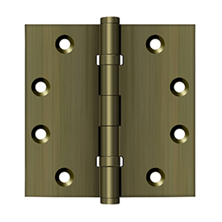 Deltana - 4-1/2" x 4-1/2" Square Hinges, Ball Bearings, Solid Brass Hinges