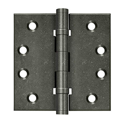 Deltana - 4" x 4" Square Hinges, Ball Bearings, Distressed Hinges