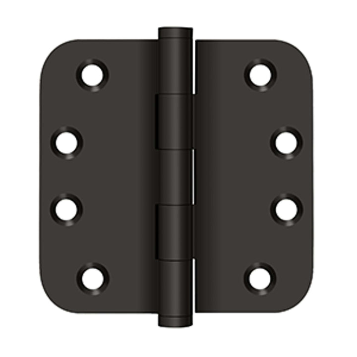 Deltana - 4" x 4" x 5/8" Radius Hinges, Solid Brass Hinges