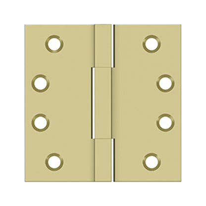 Deltana - 4"x 4" Square Knuckle Hinges, Solid Brass, Square Knuckle Hinges