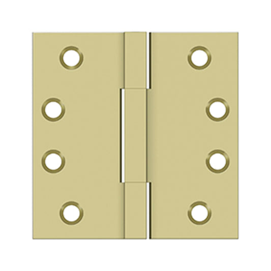 Deltana - 4"x 4" Square Knuckle Hinges, Solid Brass, Square Knuckle Hinges