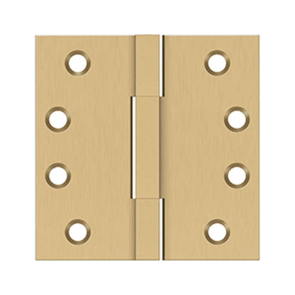 Deltana - 4"x 4" Square Knuckle Hinges, Solid Brass, Square Knuckle Hinges