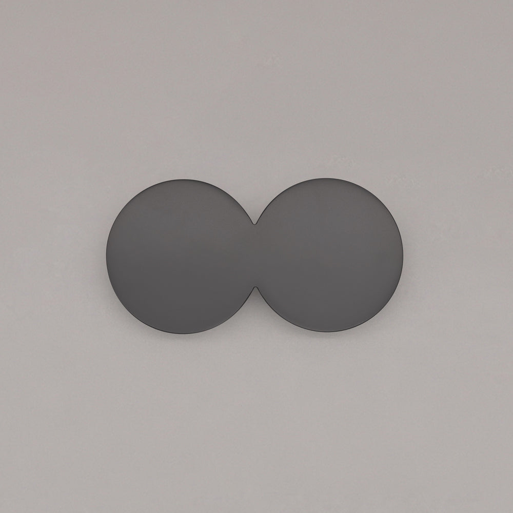 Graphite Brass Cabinet Pull Statement Circular Shaped.