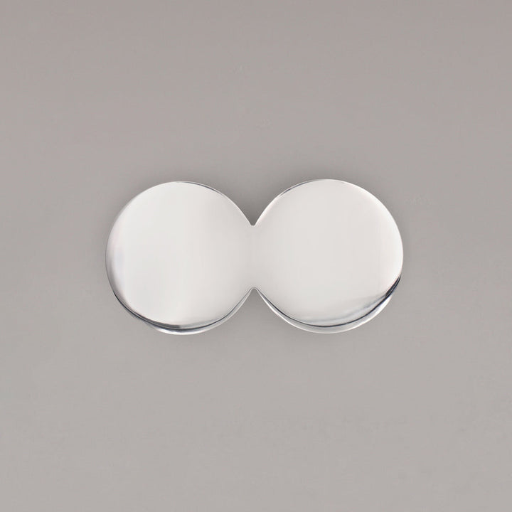 Polished Nickel Brass Cabinet Pull Statement Circular Shaped.