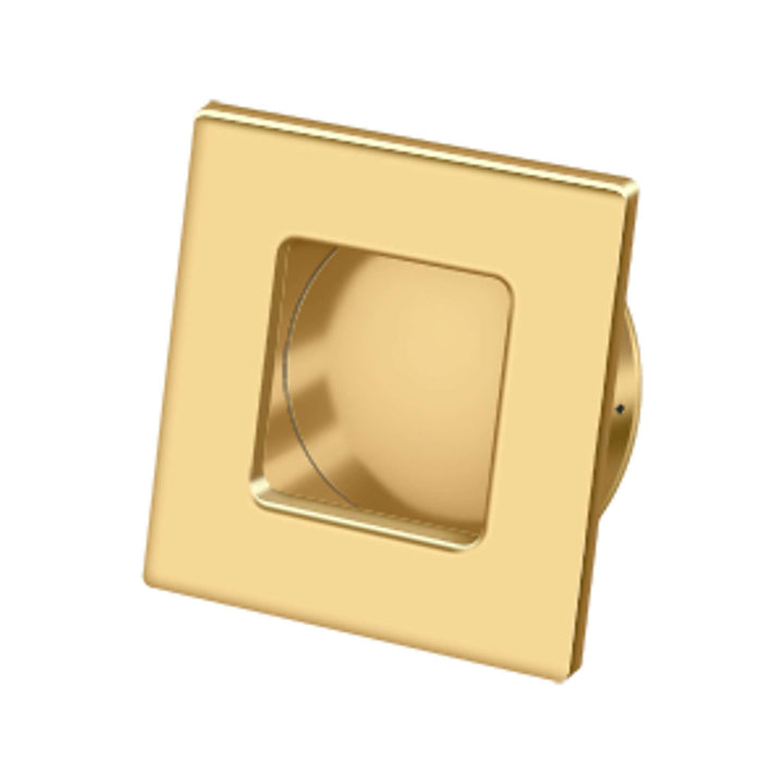 Deltana - Flush Pull, Square, HD, 2-3/4" x 2-3/4", Solid Brass