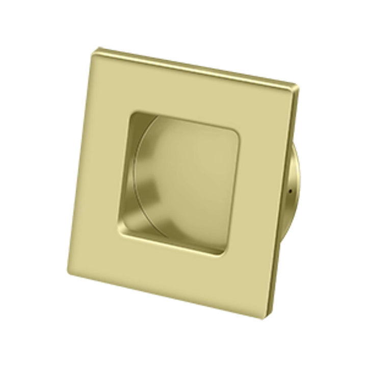 Deltana - Flush Pull, Square, HD, 2-3/4" x 2-3/4", Solid Brass