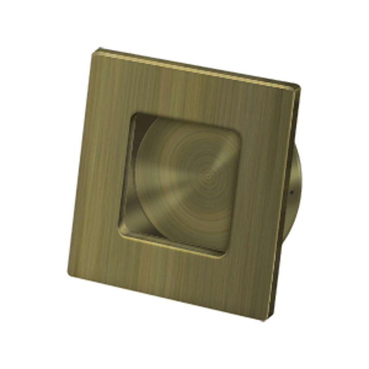 Deltana - Flush Pull, Square, HD, 2-3/4" x 2-3/4", Solid Brass