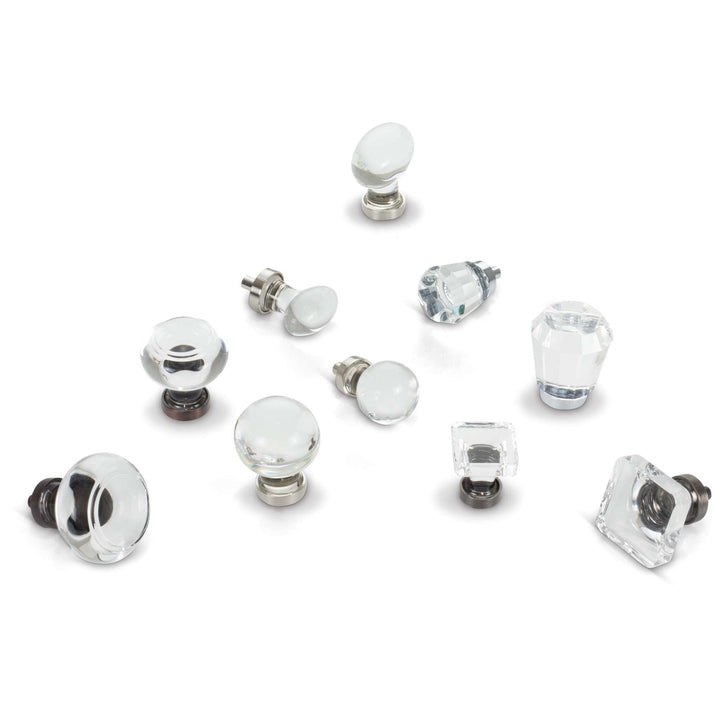 Jeffrey Alexander - Harlow Button Glass Cabinet Knob