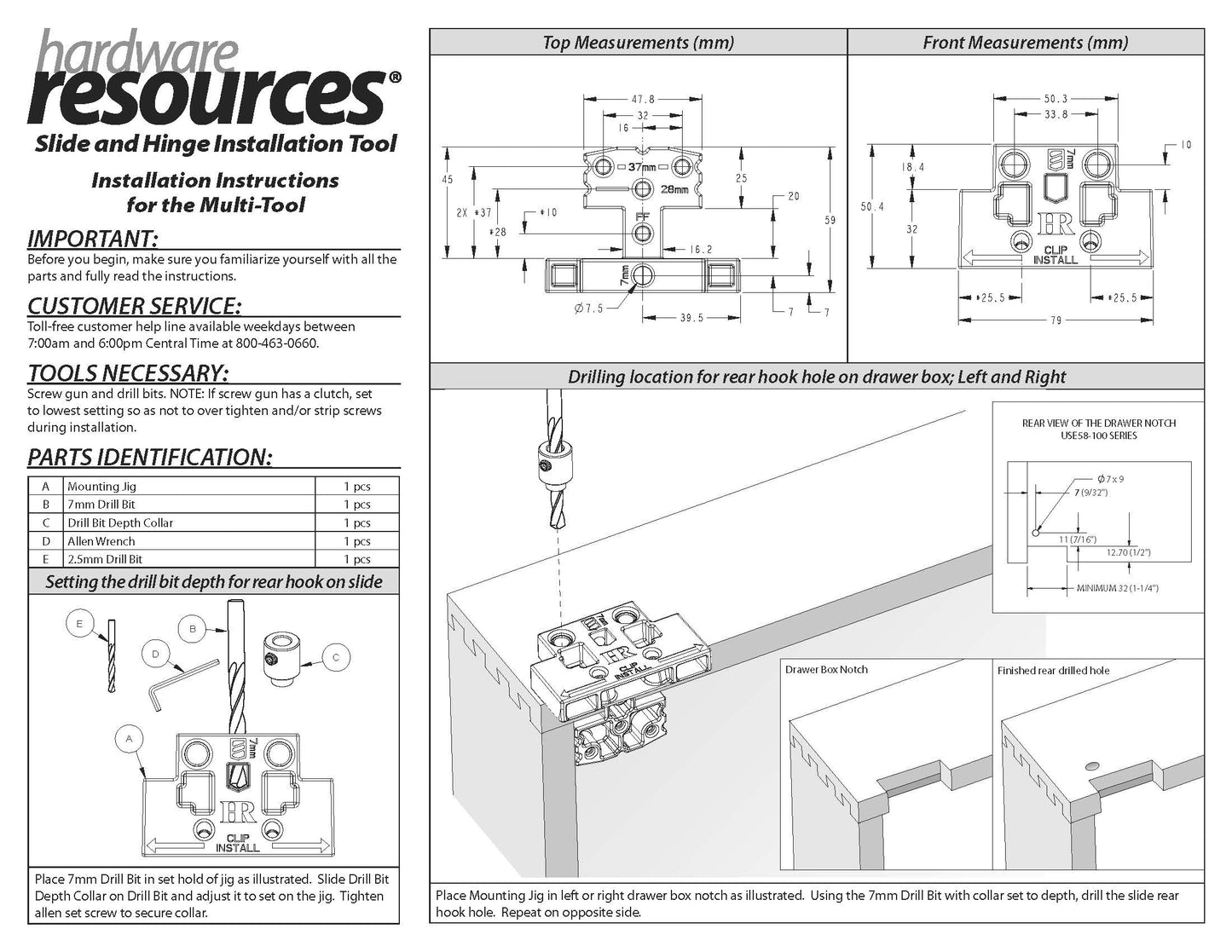 Hardware Resources - Slide & Hinge Installation Multi-Tool