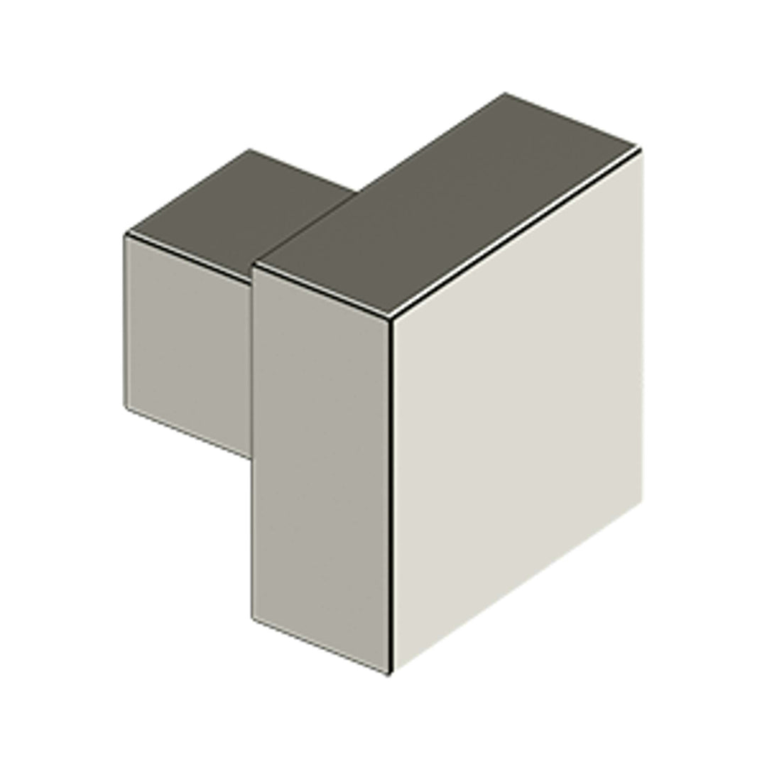 Deltana - MODERN SQUARE KNOB, 1-1/4" x 1-1/4", SOLID BRASS