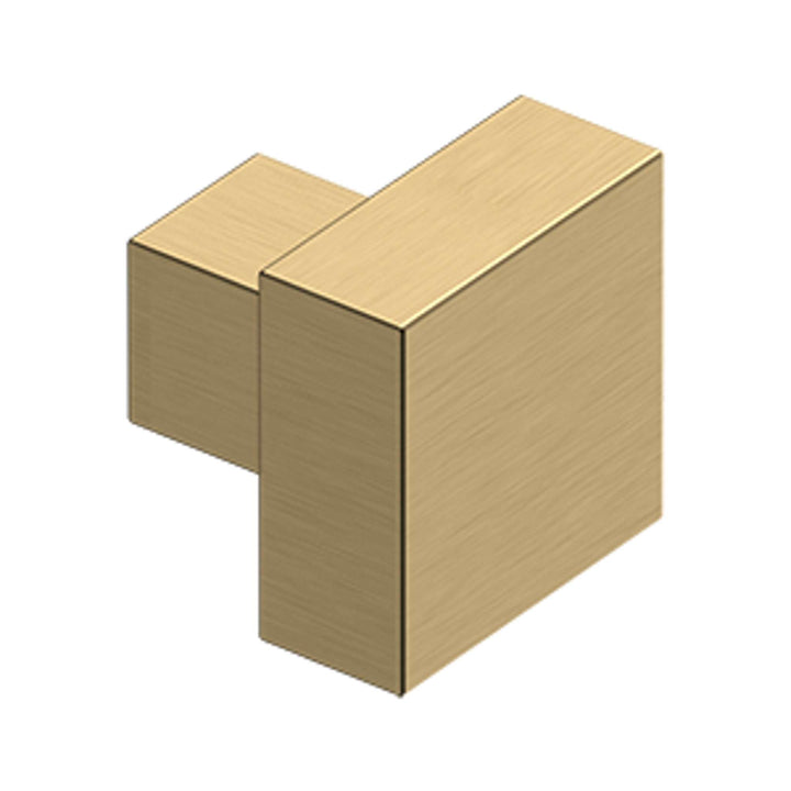 Deltana - MODERN SQUARE KNOB, 1-1/4" x 1-1/4", SOLID BRASS