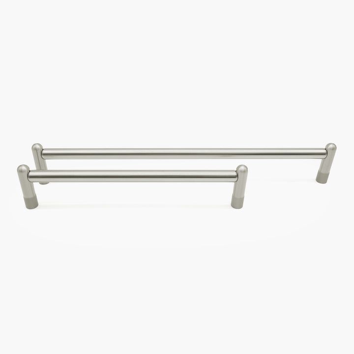 Satin Nickel Appliance Pulls.