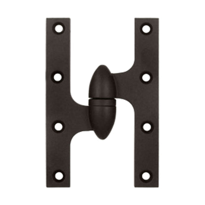 Deltana - 6"x 3-7/8" Olive Knuckle Hinge, Ball Bearing, Solid Brass