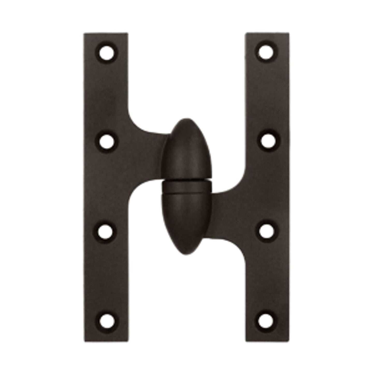 Deltana - 6"x 3-7/8" Olive Knuckle Hinge, Ball Bearing, Solid Brass