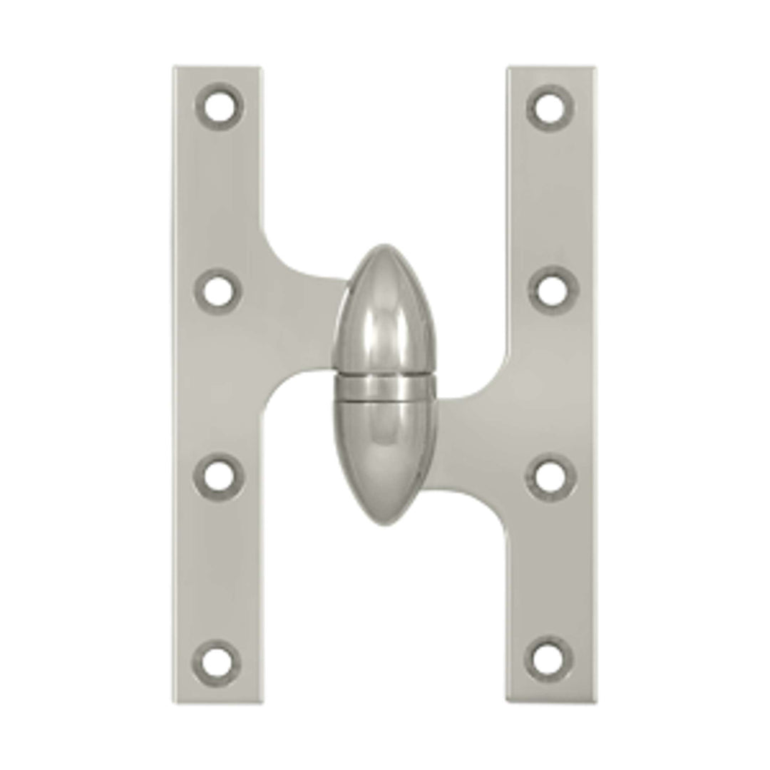 Deltana - 6"x 3-7/8" Olive Knuckle Hinge, Ball Bearing, Solid Brass