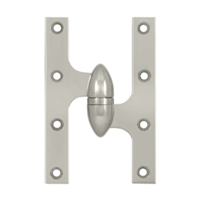 Deltana - 6"x 3-7/8" Olive Knuckle Hinge, Ball Bearing, Solid Brass