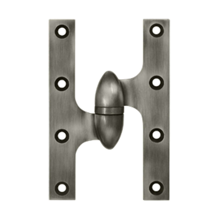 Deltana - 6"x 3-7/8" Olive Knuckle Hinge, Ball Bearing, Solid Brass