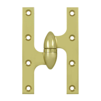 Deltana - 6"x 3-7/8" Olive Knuckle Hinge, Ball Bearing, Solid Brass