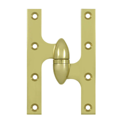 Deltana - 6"x 3-7/8" Olive Knuckle Hinge, Ball Bearing, Solid Brass