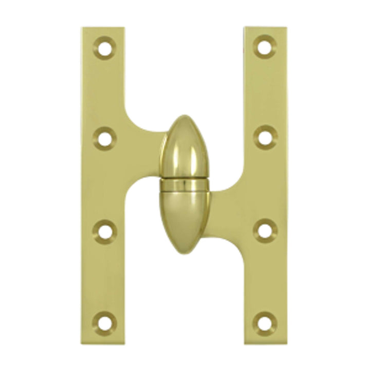 Deltana - 6"x 3-7/8" Olive Knuckle Hinge, Ball Bearing, Solid Brass