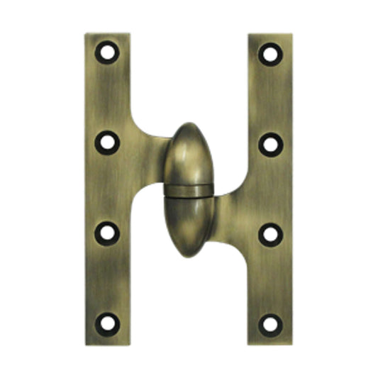 Deltana - 6"x 3-7/8" Olive Knuckle Hinge, Ball Bearing, Solid Brass
