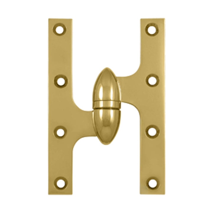 Deltana - 6"x 3-7/8" Olive Knuckle Hinge, Ball Bearing, Solid Brass