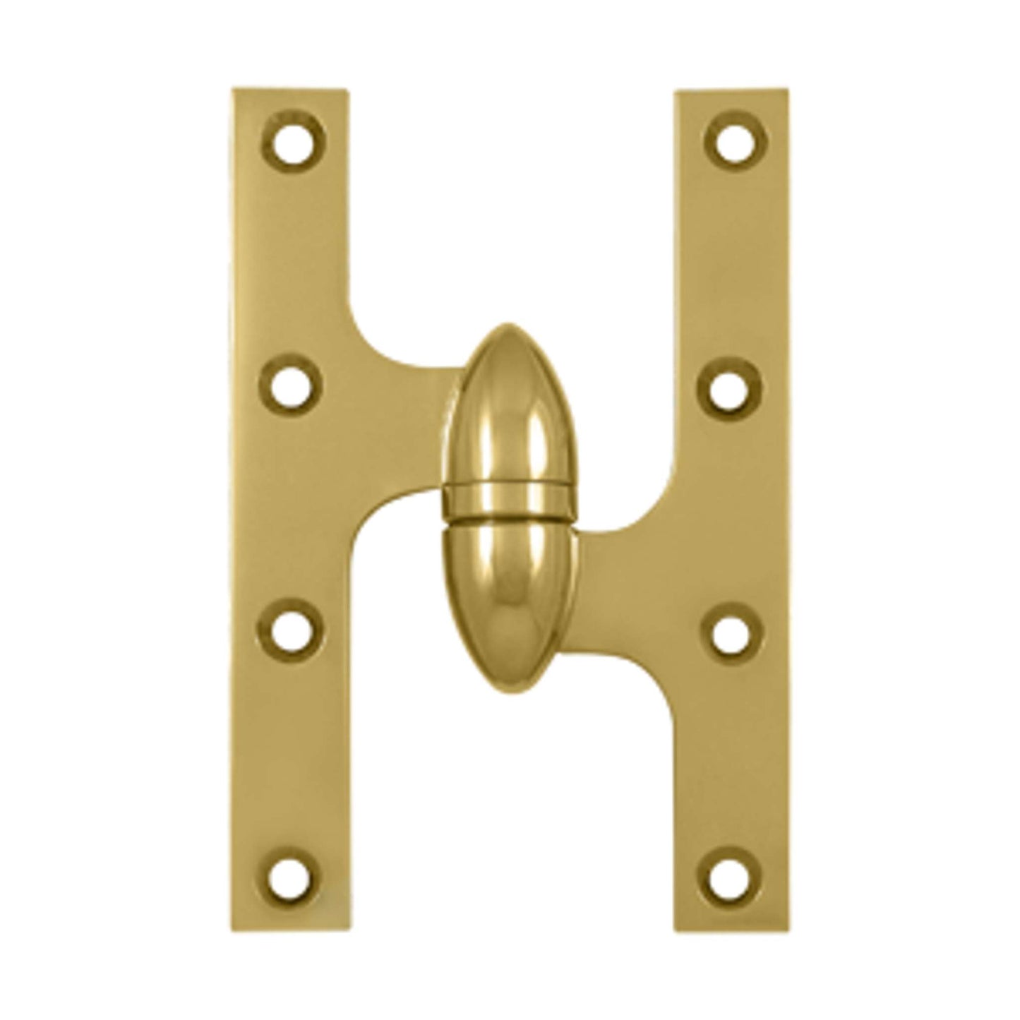 Deltana - 6"x 3-7/8" Olive Knuckle Hinge, Ball Bearing, Solid Brass