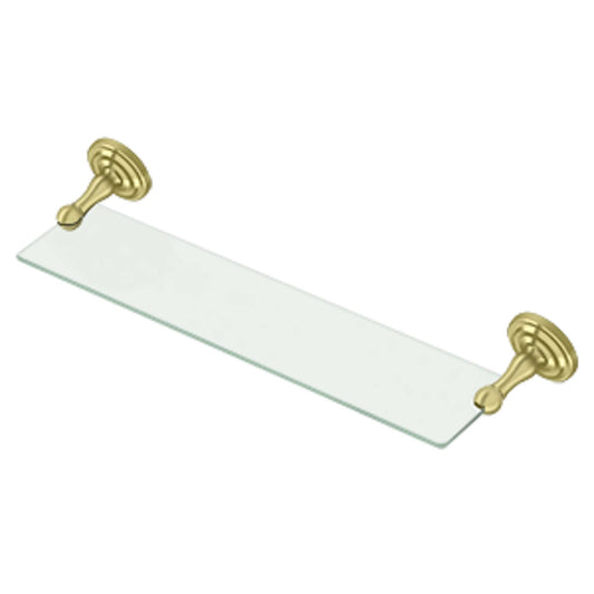 Deltana - 18" Glass Shelf, R Series, Solid Brass, US3