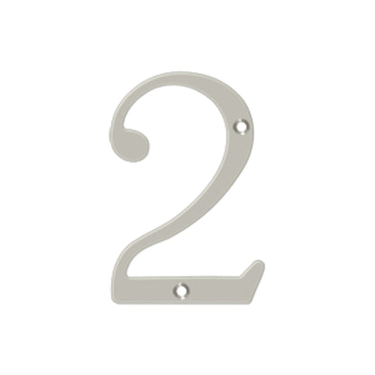 Deltana - 4" Numbers, Solid Brass