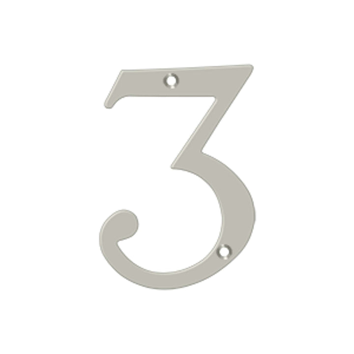 Deltana - 4" Numbers, Solid Brass