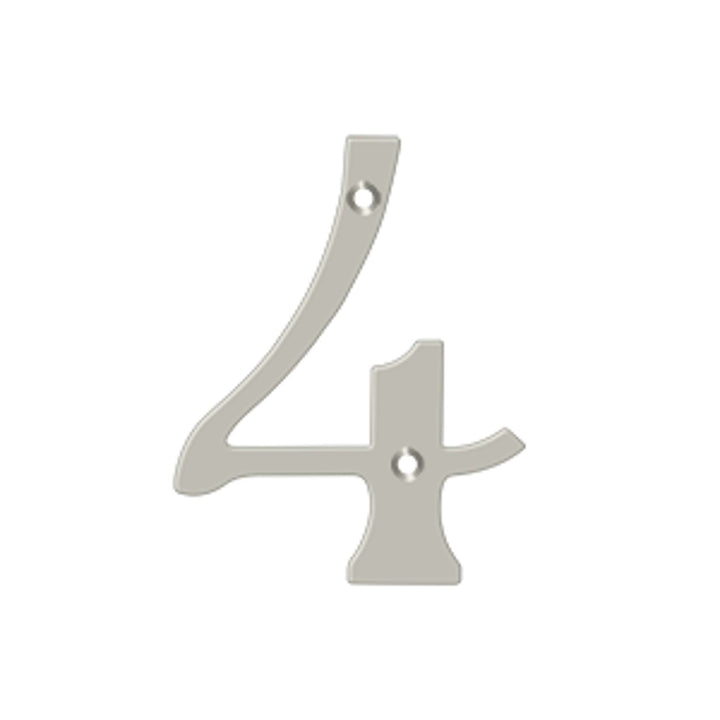 Deltana - 4" Numbers, Solid Brass