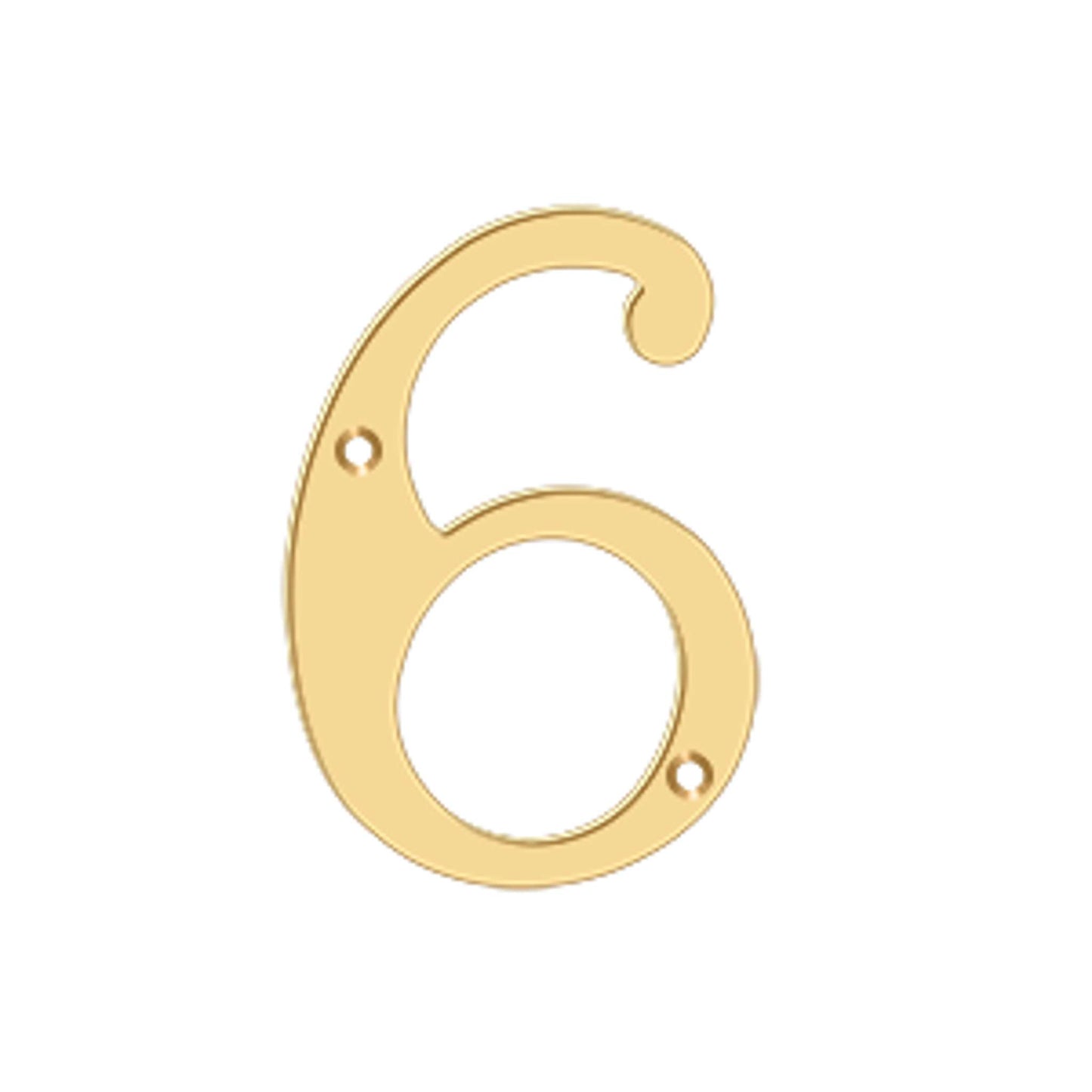 Deltana - 4" Numbers, Solid Brass