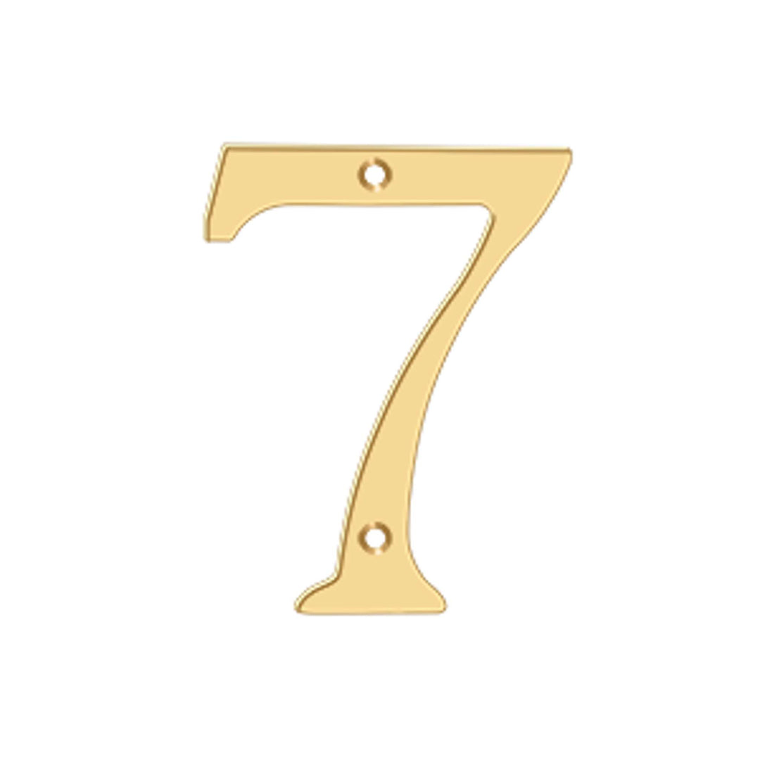 Deltana - 4" Numbers, Solid Brass