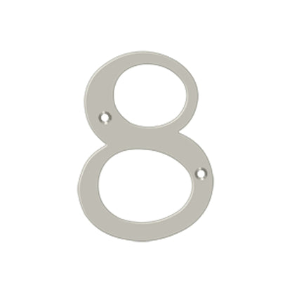 Deltana - 4" Numbers, Solid Brass