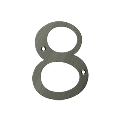 Deltana - 4" Numbers, Solid Brass