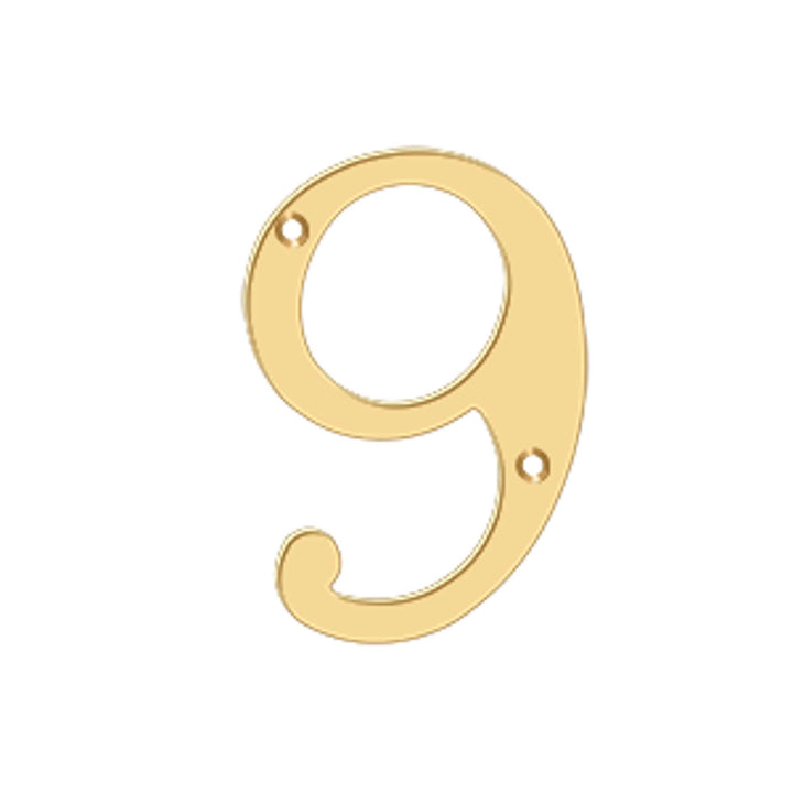 Deltana - 4" Numbers, Solid Brass