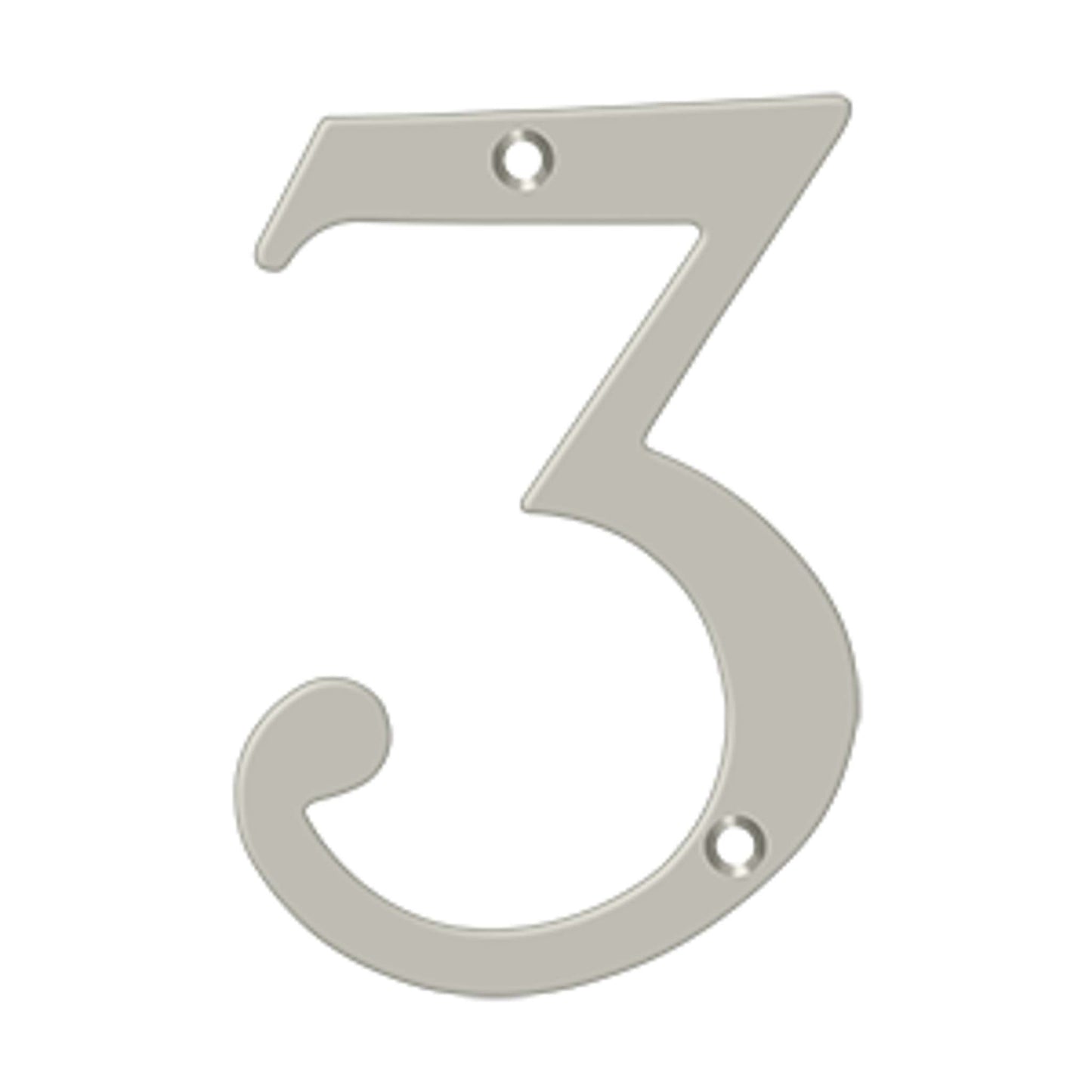 Deltana - 6" Numbers, Solid Brass