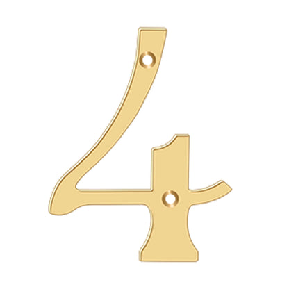 Deltana - 6" Numbers, Solid Brass