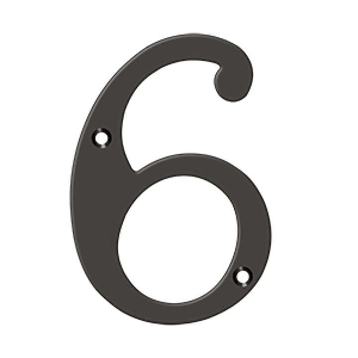 Deltana - 6" Numbers, Solid Brass