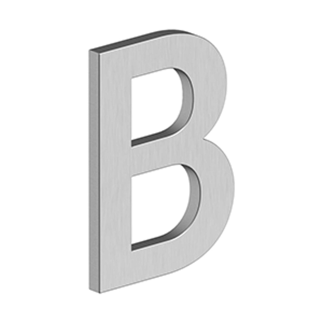 Deltana - 4" LETTER, B SERIES WITH RISERS, STAINLESS STEEL