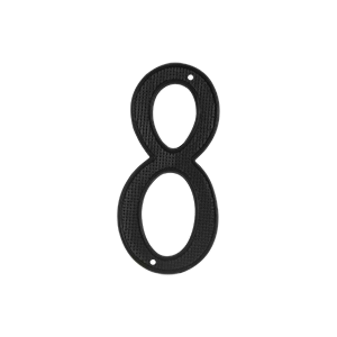 Deltana - 4" Numbers Zinc Die-Cast, Black