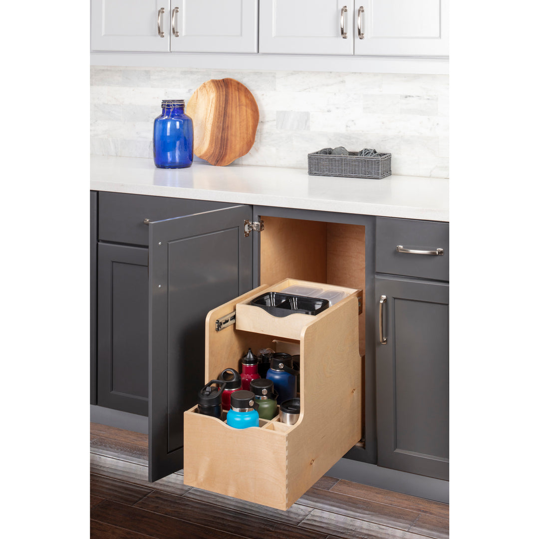 Hardware Resources - Wood Double Drawer Bottle Rollout