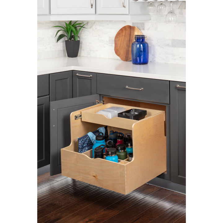 Hardware Resources - Wood Double Drawer Bottle Rollout