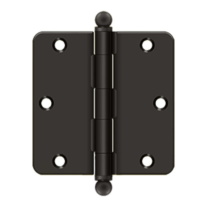 Deltana - 3-1/2" x 3-1/2" x 1/4" Radius Hinge, w/ Ball Tips, Ball Tipped Hinges