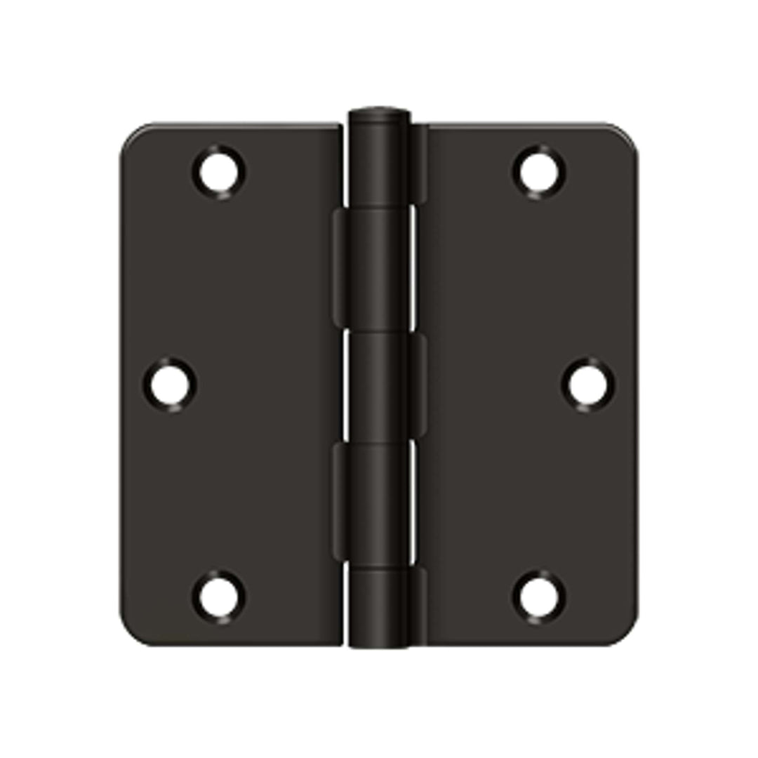 Deltana - 3-1/2" x 3-1/2" x 1/4" Radius Hinge, Residential Thickness, Steel Hinges