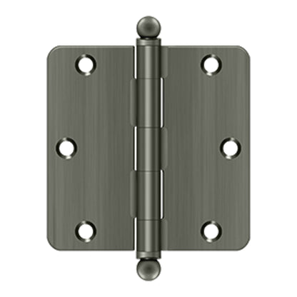 Deltana - 3-1/2" x 3-1/2" x 1/4" Radius Hinge, w/ Ball Tips, Ball Tipped Hinges