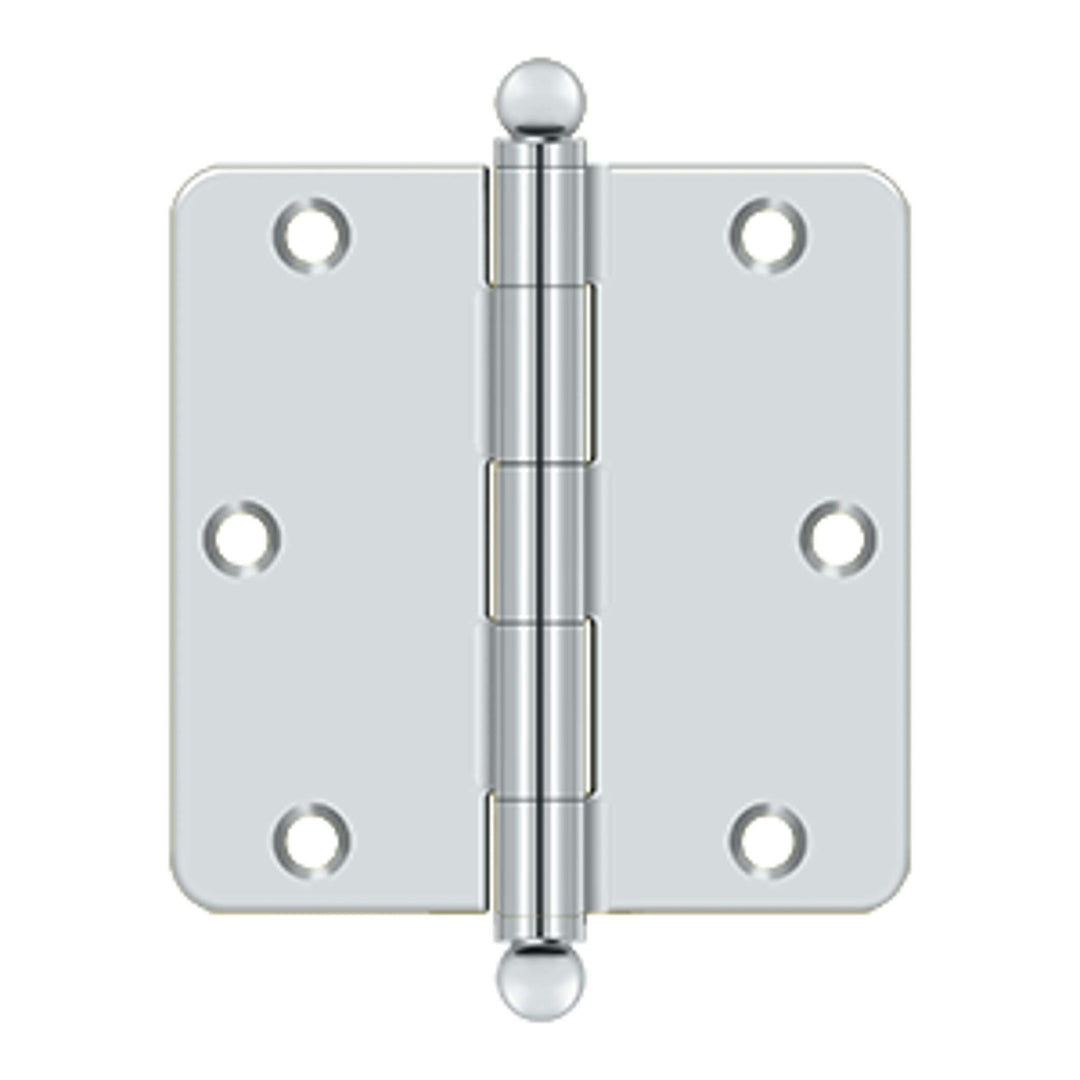 Deltana - 3-1/2" x 3-1/2" x 1/4" Radius Hinge, w/ Ball Tips, Ball Tipped Hinges